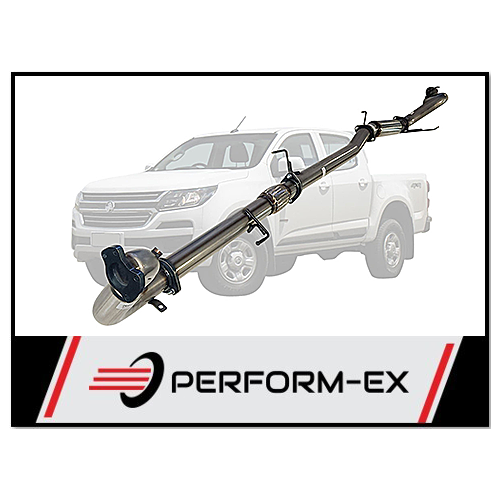 PERFORM-EX 3" STAINLESS STEEL NO CAT/HOTDOG TURBO BACK EXHAUST FITS HOLDEN COLORADO RG 2.8L TD 9/2016-6/2020 (DPF DELETE)