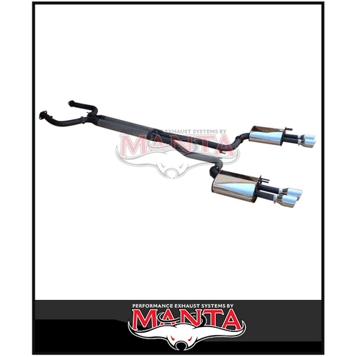 DPE BY MANTA 2 1/2" CAT BACK STAINLESS STEEL EXHAUST SYSTEM FITS HOLDEN COMMODORE VE VF 6.0L 6.2L V8 UTE (HOLK128U25-CB)