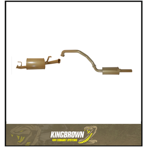 KING BROWN 2.5" ENGINE PIPE BACK EXHAUST SYSTEM FITS TOYOTA LANDCRUISER FZJ105R 4.5L 1FZ 6CYL 1/1998-9/2002 (KB12025-HXMR)