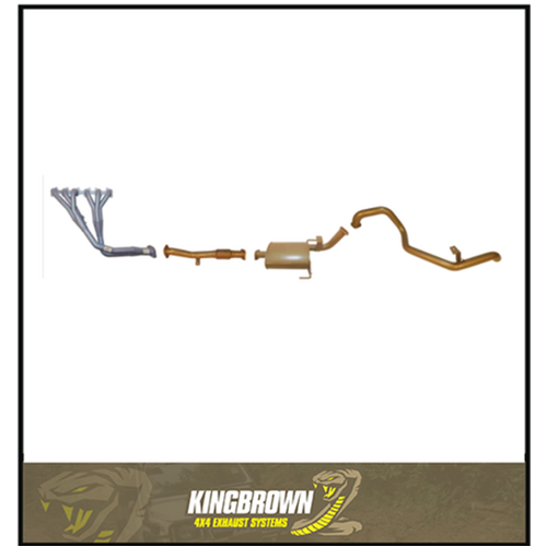 KING BROWN EXTRACTORS & 2.5" EXHAUST KIT FITS FORD MAVERICK DA 4.2L TB42 SWB 1987-1993 (KB4006-HXMX)