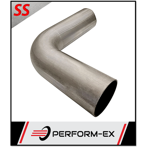 2.25" 57MM X 90° MANDREL BEND 409 STAINLESS STEEL EXHAUST PIPE