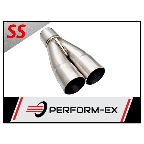 PERFORM-EX DUAL 1.75" ID IN TO 2" OD OUTLET 304 STAINLESS MERGE COLLECTOR