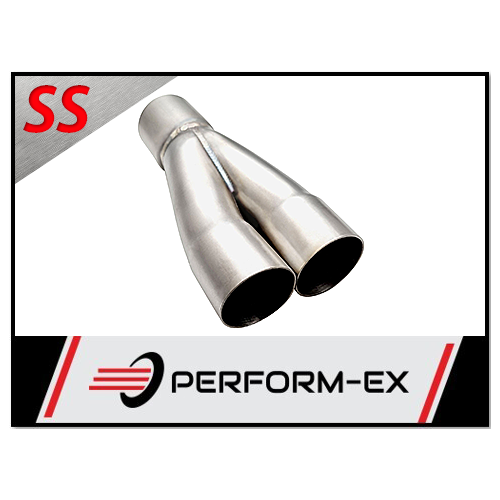 PERFORM-EX DUAL 1.78" ID IN TO 2.25" OD OUTLET 304 STAINLESS MERGE COLLECTOR