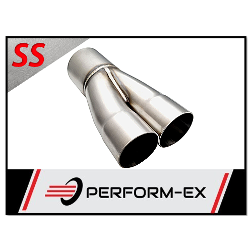 PERFORM-EX DUAL 2.25" ID IN TO 3" OD OUTLET 304 STAINLESS MERGE COLLECTOR