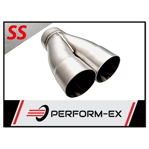 PERFORM-EX DUAL 2.5" ID IN TO 3" OD OUTLET 304 STAINLESS MERGE COLLECTOR