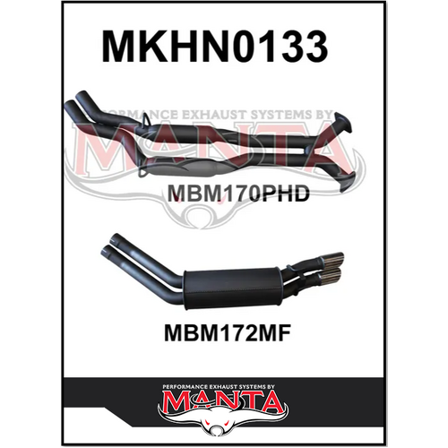 MANTA CAT BACK EXHAUST SYSTEM FITS HSV COMMODORE VY 5.7L V8 SEDAN (MKHN0133)