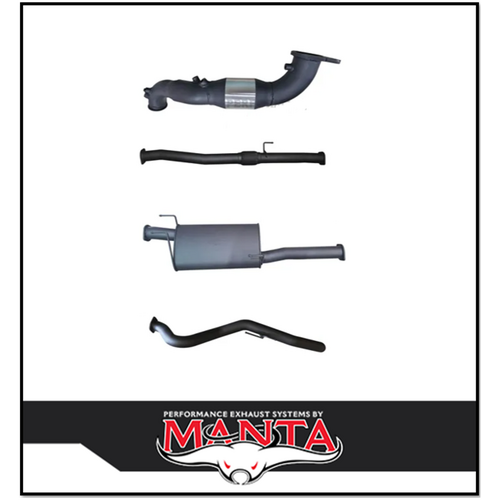 MANTA 3" TURBO BACK EXHAUST WITH CAT/MUFFLER FITS ISUZU D-MAX RG 3.0L TD 4CYL 2020-ON (MKIZ0020)