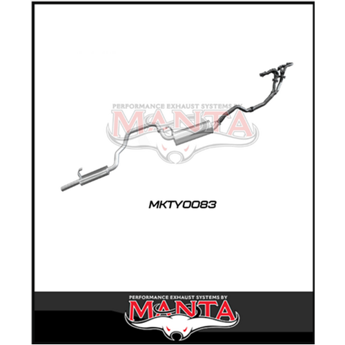 MANTA EXTRACTORS & 2.5"  EXHAUST SYSTEM FITS TOYOTA LANDCRUISER FZJ105R 4.5L 1FZ 1998-2002 (MKTY0083)