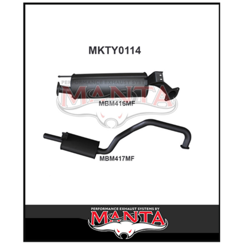 MANTA 2.5" ENGINE PIPE BACK EXHAUST SYSTEM FITS TOYOTA LANDCRUISER FZJ105R 4.5L 1FZ 1998-2002 (MKTY0114)