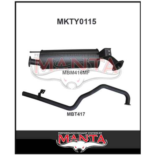 MANTA 2.5" ENGINE PIPE BACK EXHAUST SYSTEM FITS TOYOTA LANDCRUISER FZJ105R 4.5L 1FZ 1998-2002 (MKTY0115)