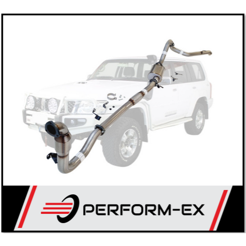 PERFORM-EX 3" STAINLESS STEEL CAT/MUFFLER TURBO BACK EXHAUST SYSTEM FITS NISSAN PATROL Y61 GU 3.0L TD WAGON