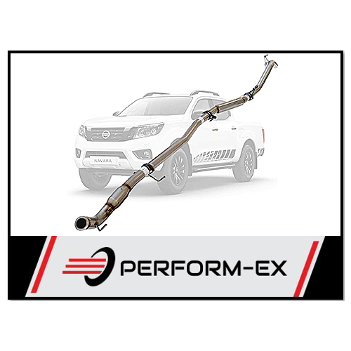 PERFORM-EX 3" STAINLESS STEEL CAT/HOTDOG TURBO BACK EXHAUST FITS NISSAN NAVARA D23 NP300 2.3L TD 4CYL 2015-ON