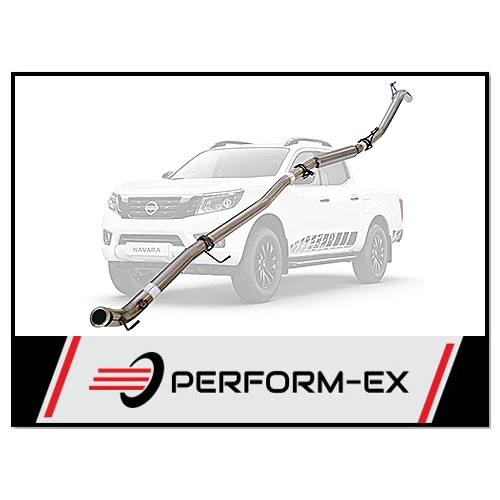 PERFORM-EX 3" STAINLESS STEEL NO CAT/HOTDOG TURBO BACK EXHAUST FITS NISSAN NAVARA D23 NP300 2.3L TD 4CYL 2015-ON