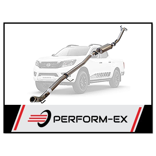 PERFORM-EX 3" STAINLESS STEEL NO CAT/MUFFLER TURBO BACK EXHAUST FITS NISSAN NAVARA D23 NP300 2.3L TD 4CYL 2015-ON