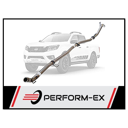 PERFORM-EX 3" STAINLESS STEEL NO CAT/PIPE ONLY TURBO BACK EXHAUST FITS NISSAN NAVARA D23 NP300 2.3L TD 4CYL 2015-ON