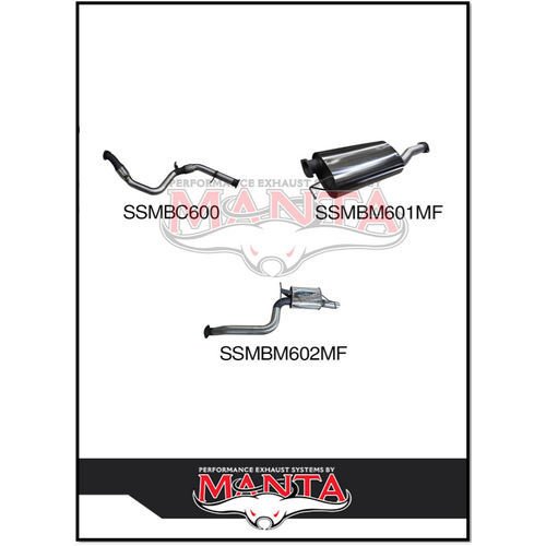 MANTA 3" STAINLESS STEEL TURBO BACK EXHAUST SYSTEM FITS FORD TERRITORY SZ 2.7L TD (SSMKFD0019)