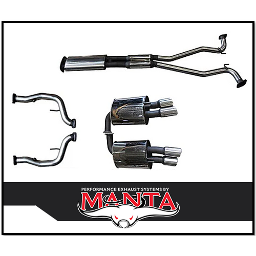 MANTA 2 1/2" CAT BACK STAINLESS STEEL EXHAUST SYSTEM FITS HOLDEN COMMODORE VE VF 6.0L 6.2L V8 SEDAN/WAGON (SSMKHN0166)