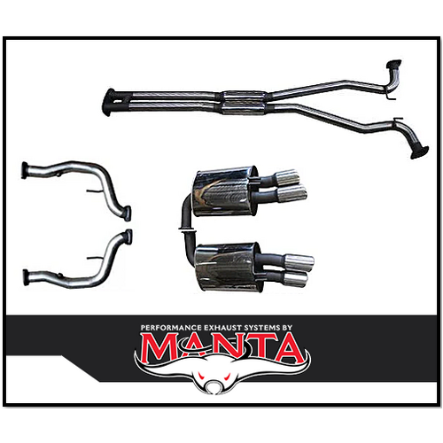 MANTA 2 1/2" CAT BACK STAINLESS STEEL EXHAUST SYSTEM FITS HOLDEN COMMODORE VE VF 6.0L 6.2L V8 SEDAN/WAGON (SSMKHN0167)