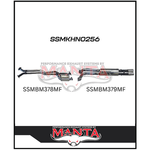 MANTA 2.5" DUAL CAT BACK STAINLESS STEEL EXHAUST SYSTEM FITS HOLDEN COMMODORE VY VZ V8 ONE TONNER (SSMKHN0256)