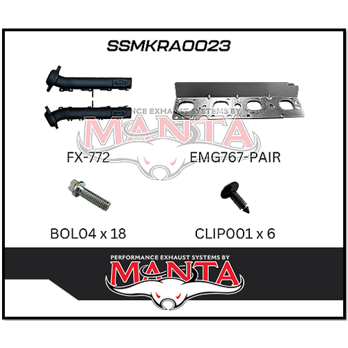 MANTA STANDARD MANIFOLD REPLACEMENT KIT FIT RAM 1500 DT 5.7L V8 2020-ON (SSMKRA0023)