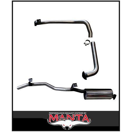 MANTA 2.5" STAINLESS STEEL ENGINE PIPE BACK EXHAUST SYSTEM FITS TOYOTA LANDCRUISER HZJ75R 4.2L 1HZ 1990-1999 (SSMKTY0067)