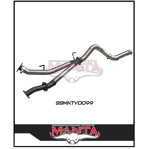 Manta Stainless Steel 3" Twin into 4" DPF Back Exhaust fits Toyota Landcruiser VDJ200R 4.5L V8 2015-2021 (SSMKTY0099)