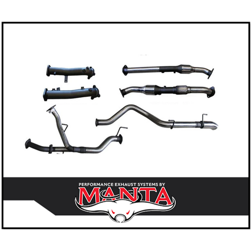 MANTA 2.5" Twin into 3" Stainless Steel Turbo Back Exhaust No Cats & No Mufflers for Toyota Landcruiser VDJ200R 2015-2021