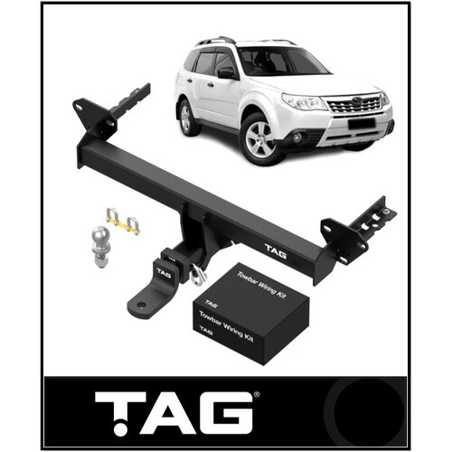 TAG HEAVY DUTY TOWBAR KIT (1400KG) FITS SUBARU FORESTER SH WAGON 3/2008-12/2012 (T4S516-K201)