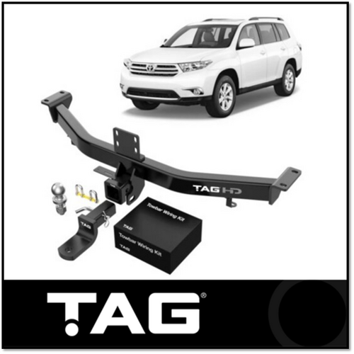 TAG HEAVY DUTY TOWBAR KIT (2000KG) FITS TOYOTA KLUGER GSU40R GSU45R 2007-2014 (T4T507-K201)