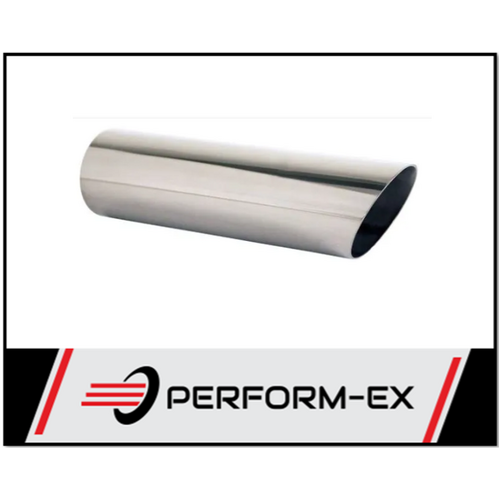 ANGLE CUT STAINLESS STEEL EXHAUST TIP - 2" INLET - 2 1/8" OUTLET (8" LONG)