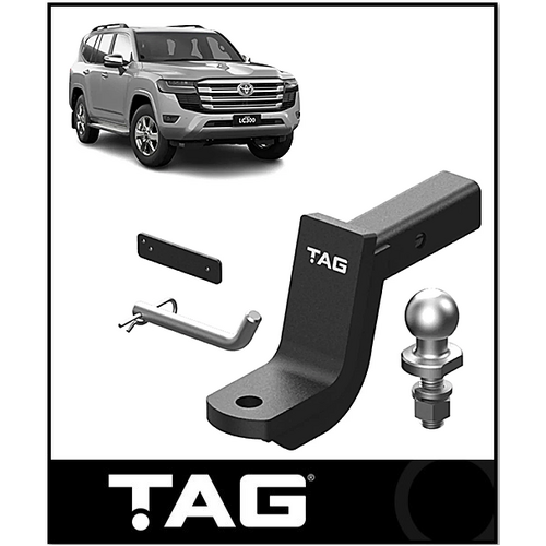 TAG HEAVY DUTY TOWBAR HITCH & WIRING KIT (3500KG) FITS TOYOTA LANDCRUISER FJA300R 7/2021-ON (TKT864-K201)