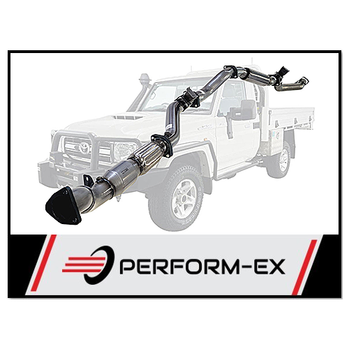 PERFORM-EX 3" STAINLESS STEEL CAT/HOTDOG TURBO BACK EXHAUST FITS TOYOTA LANDCRUISER VDJ79R 2016-ON