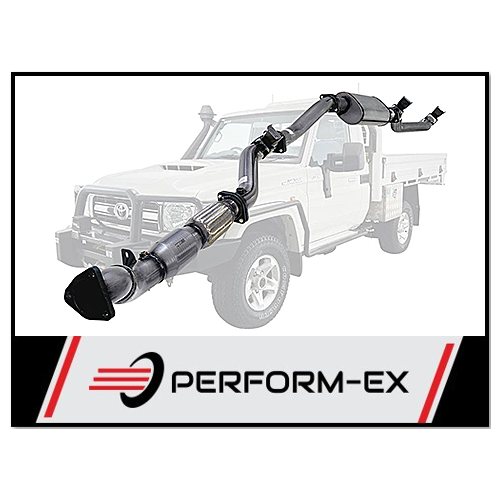 PERFORM-EX 3" STAINLESS STEEL CAT/MUFFLER TURBO BACK EXHAUST FITS TOYOTA LANDCRUISER VDJ79R 2016-ON