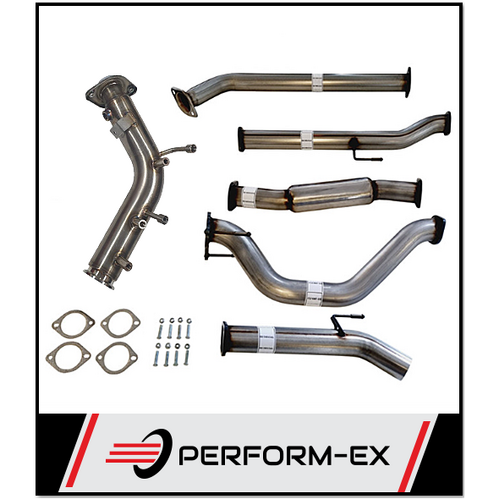 PERFORM-EX 3" TURBO BACK STAINLESS STEEL WITH HOTDOG EXHAUST SYSTEM FITS TOYOTA HILUX GUN126R 2.8L 4CYL 2015-ON