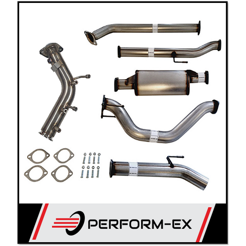 PERFORM-EX 3" TURBO BACK STAINLESS STEEL WITH MUFFLER EXHAUST SYSTEM FITS TOYOTA HILUX GUN126R 2.8L 4CYL 2015-ON