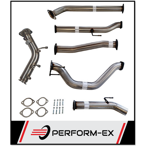 PERFORM-EX 3" TURBO BACK STAINLESS STEEL PIPE ONLY EXHAUST SYSTEM FITS TOYOTA HILUX GUN126R 2.8L 4CYL 2015-ON