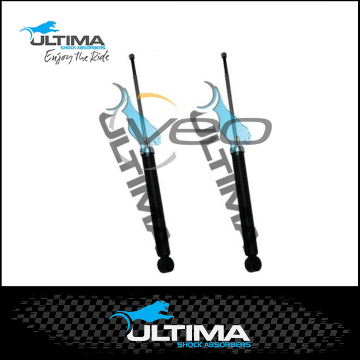 Rear Nitro Gas Ultima Shocks (Pair) Fits Toyota Yaris Ncp130r 11/11-On ...