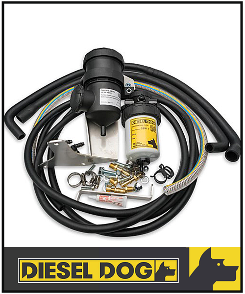 DIESEL DOG FUEL FILTER / CATCH CAN DUAL KIT FITS TOYOTA LANDCRUISER VDJ76R 4.5L V8 2007-2024 (90002)
