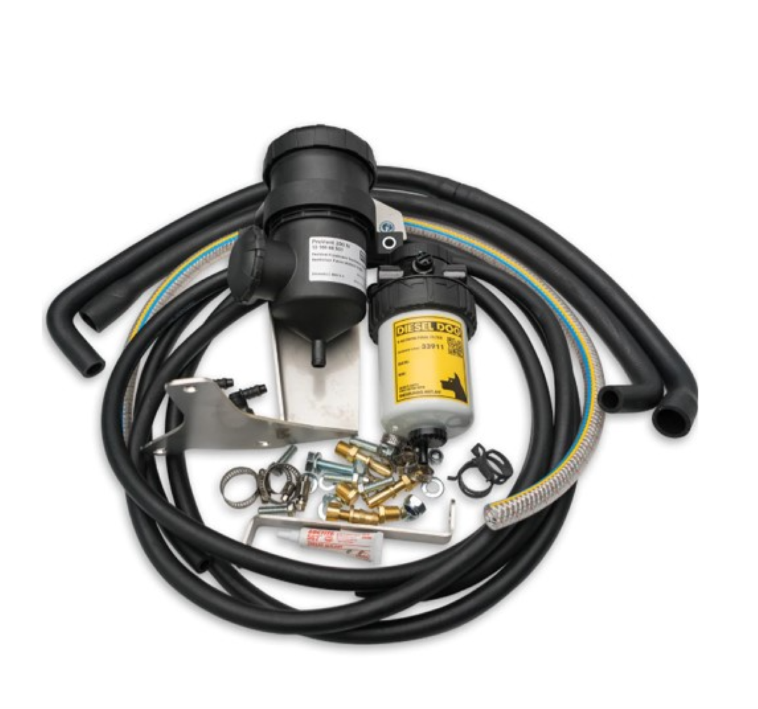 DIESEL DOG FUEL FILTER / CATCH CAN DUAL KIT FITS TOYOTA LANDCRUISER VDJ76R 4.5L V8 2007-2024 (90002)