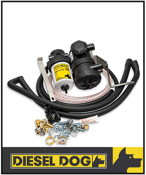 DIESEL DOG FUEL FILTER / CATCH CAN DUAL KIT FITS FORD RANGER PXIII 3.2L 5CYL 7/2018-3/2022 (90006)