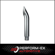 CHROME EXHAUST STACK CURVED REDUCING 8" OD > 5" OD WITH PLAIN INLET