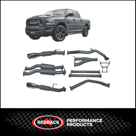 REDBACK TWIN 3" 409 STAINLESS STEEL CAT BACK EXHAUST SYSTEM FITS RAM 1500 DS 5.7L 2017-ON