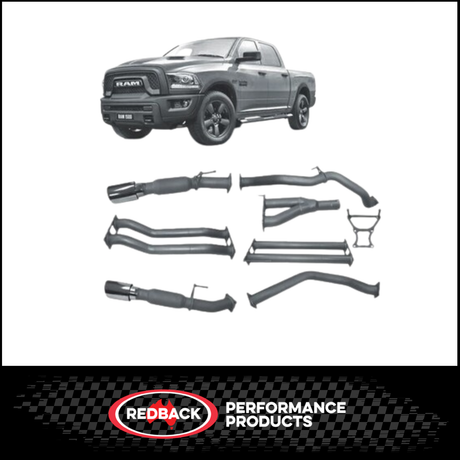 REDBACK TWIN 3" 409 STAINLESS STEEL CAT BACK EXHAUST SYSTEM FITS RAM 1500 DS 5.7L 2017-ON
