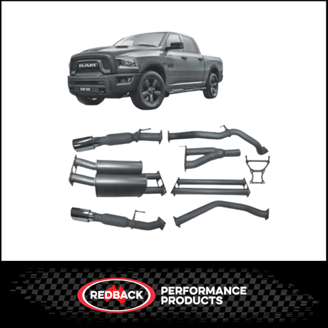 REDBACK TWIN 3" 409 STAINLESS STEEL CAT BACK EXHAUST SYSTEM FITS RAM 1500 DS 5.7L 2017-ON
