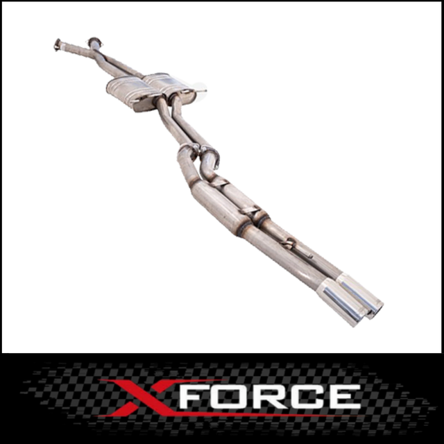 XFORCE TWIN 2.5" CATBACK 409 STAINLESS STEEL EXHAUST SYSTEM WITH HOTDOG REAR FITS HOLDEN COMMODORE VT VX VY VZ V8 SEDAN