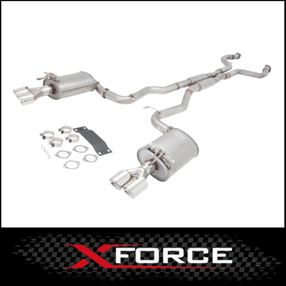 XFORCE TWIN 2.5" 409 STAINLESS STEEL CATBACK EXHAUST SYSTEM FITS HOLDEN COMMODORE VE/VF SEDAN/WAGON SS/SV6 (E4-VF72SED-CBS)