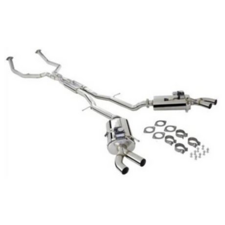KIA STINGER CK 3.3L V6 TURBO TWIN 2.5" XFORCE 304 STAINLESS STEEL CAT BACK EXHAUST WITH VAREX
