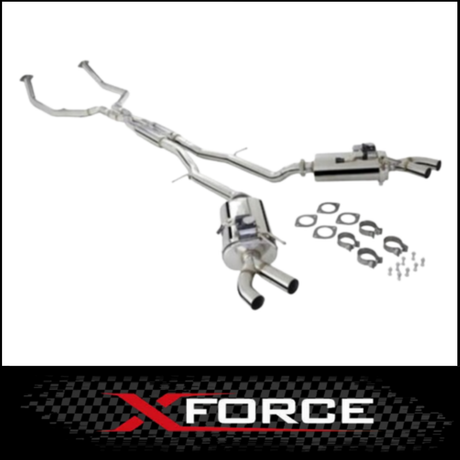 KIA STINGER CK 3.3L V6 TURBO TWIN 2.5" XFORCE 304 STAINLESS STEEL CAT BACK EXHAUST WITH VAREX