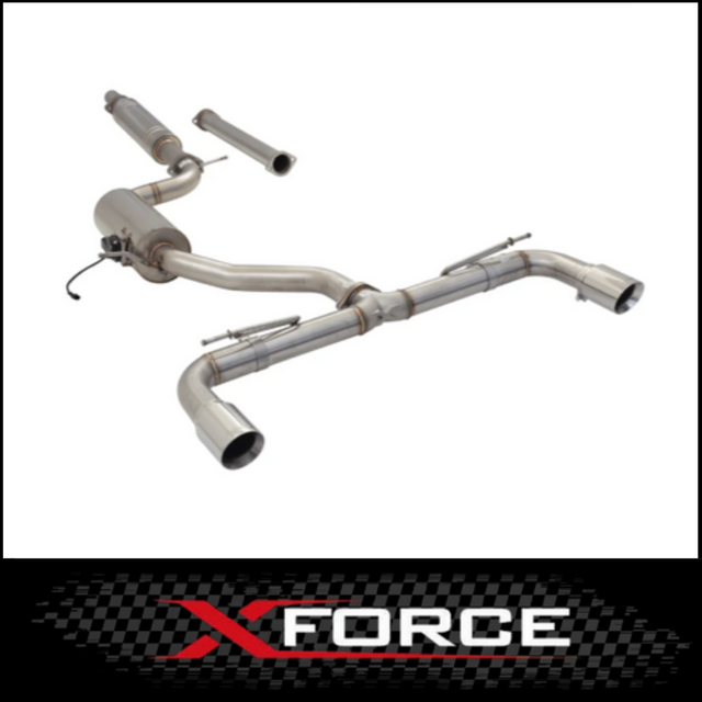 XFORCE CAT BACK EXHAUST SYSTEM FITS VOLKSWAGEN GOLF TSI 1.4L MK7 MK7.5 MK8 4/2013-ON (ESVW01CS)
