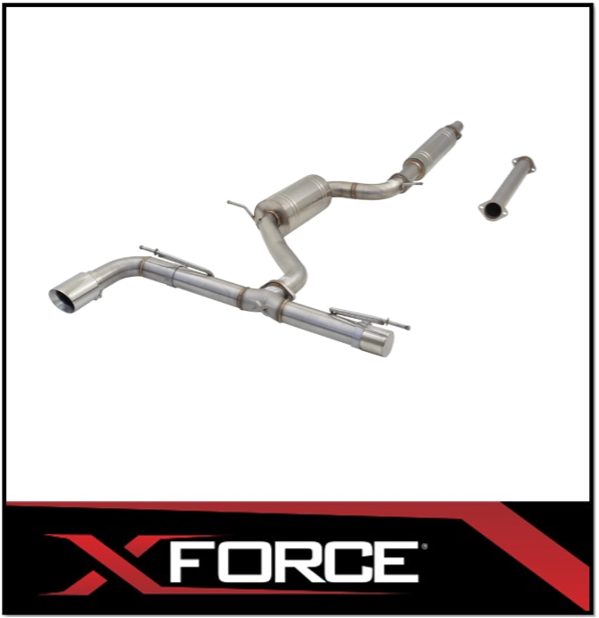 XFORCE CAT BACK EXHAUST SYSTEM FITS VOLKSWAGEN GOLF TSI 1.4L MK7 MK7.5 MK8 4/2013-ON (ESVW01CS)